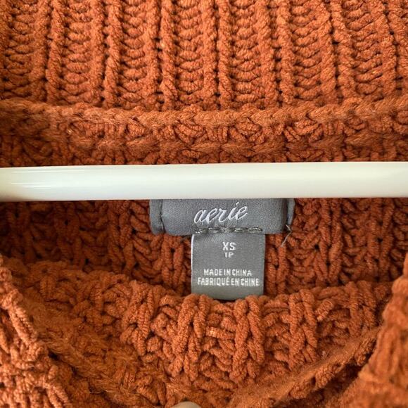 Aerie sz XS cable knit boho sweater - Picture 3 of 8
